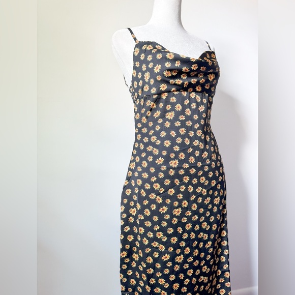 Floral Cowlneck Midi Slip Dress - Picture 3 of 7